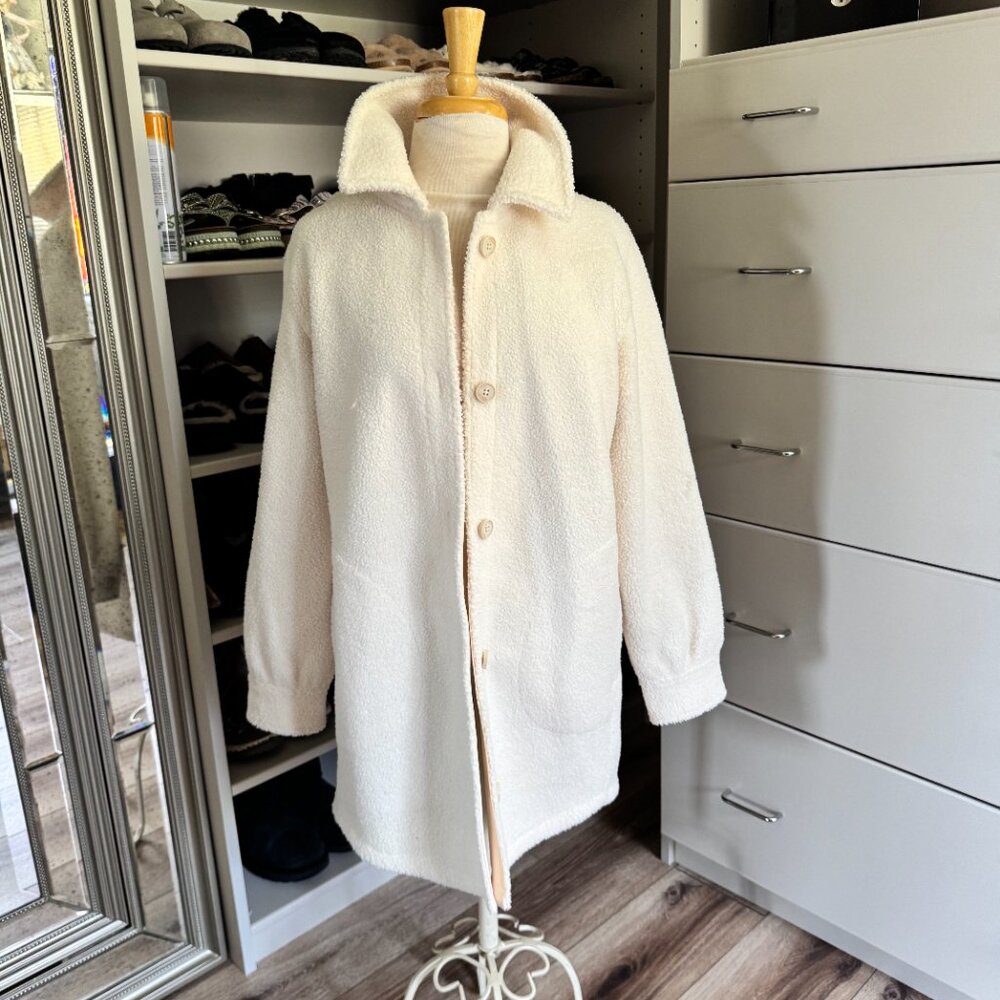 Spanx Luxe Fleece Sherpa Jacket with 2 front cozy pockets